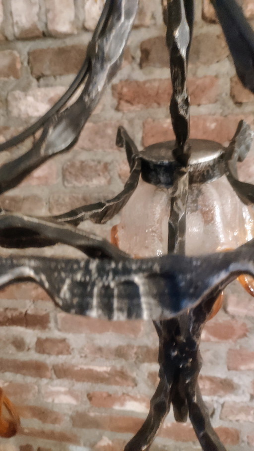 Brutalistische Murano-Lampe