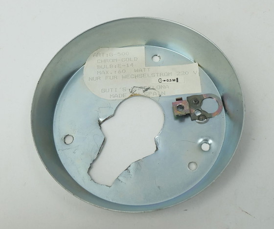 Image 1 of Wandleuchte aus Glasstäben und Metall im Hollywood-Regency-Stil