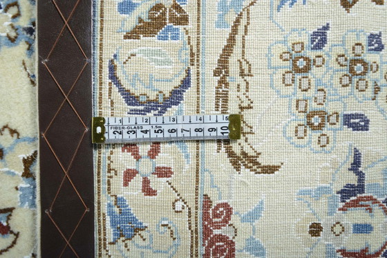 Image 1 of Handgeknüpfter Nain 9 La Mit Seide – Orientteppich 355 X 255 Cm