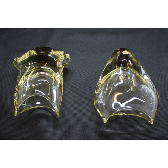 Image 1 of Paar alte Glasvasen aus Zeleznobrodské sklo, Tschechoslowakei