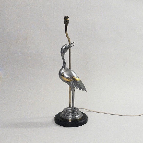 Image 1 of Vintage Tischlampe aus Messing und verchromtem Metall, 1960