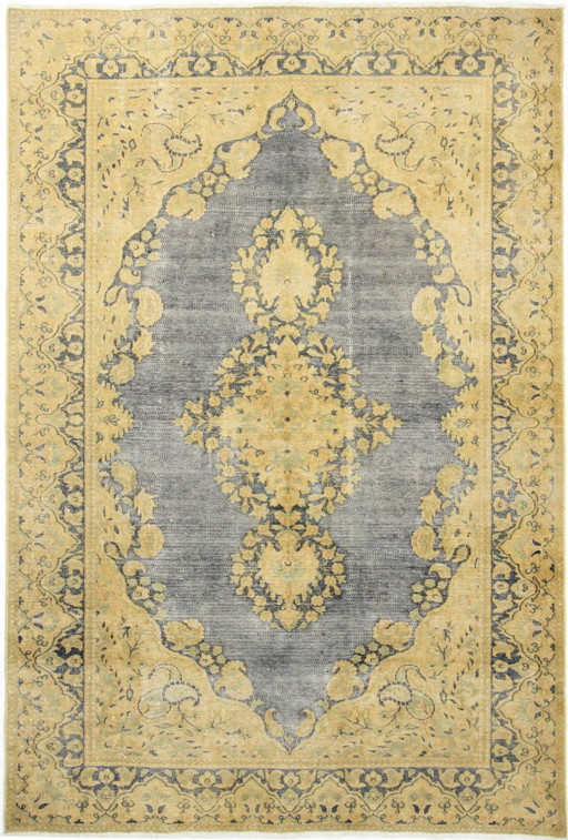 Original Handgeknüpfter Perserteppich Vintage Art Modern Kirman 225 X 147 Cm Top Zustand