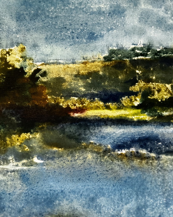 Image 1 of Eugene Eechaut 1928-2019 Bezauberndes Aquarell / Galerie Pfeiffer 1977