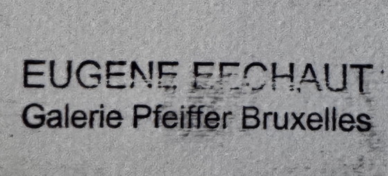 Image 1 of Eugene Eechaut 1928-2019 Bezauberndes Aquarell / Galerie Pfeiffer 1977