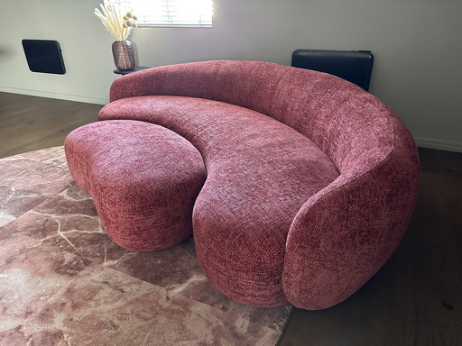 Mokana Sofa Bean halbrund mit Fußhocker