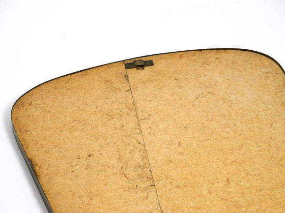 Image 1 of Schöne Mid Century Modern Mosaik Wandspiegel mit schweren Messingrahmen von Münchner Zierspiegel