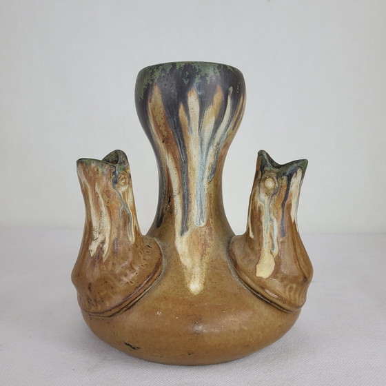 Image 1 of Vase Aus Steingut Signiert An Der Spitze Alfred Lebret (1871-1955)