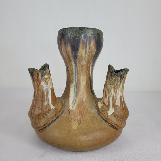 Image 1 of Vase Aus Steingut Signiert An Der Spitze Alfred Lebret (1871-1955)