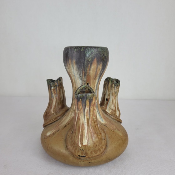 Image 1 of Vase Aus Steingut Signiert An Der Spitze Alfred Lebret (1871-1955)