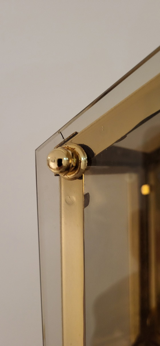 Image 1 of Sechseckige Wandlampe aus Glas im Art Deco Stil der 1980er Jahre