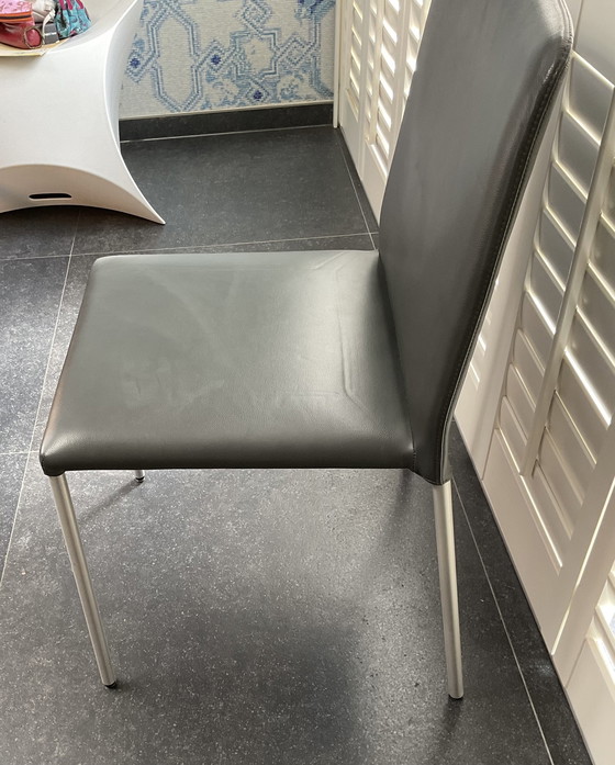 Image 1 of 8x Leder Stühle Von Der Marke More