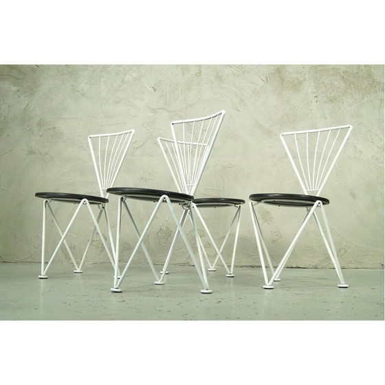 Image 1 of Satz von 4 modernen italienischen Esszimmerstühlen von Jochen Hoffmann für Bonaldo, 1980