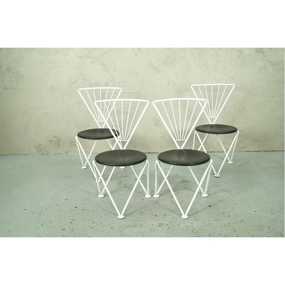 Image 1 of Satz von 4 modernen italienischen Esszimmerstühlen von Jochen Hoffmann für Bonaldo, 1980