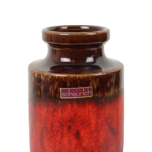 Rote fette Lava Vase Scheurich