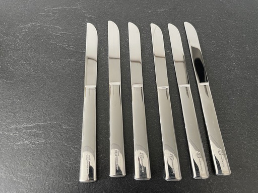 6 x Alessi Dessertmesser Rundes Modell