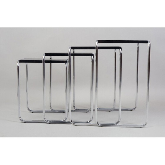 Image 1 of Vintage Tisch aus Chrom und lackiertem Holz von Kovona, 1950