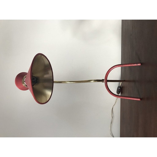 Vintage-Kokottenlampe mit Stativ aus Metall und Messing, 1960