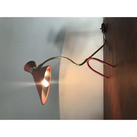 Image 1 of Vintage-Kokottenlampe mit Stativ aus Metall und Messing, 1960