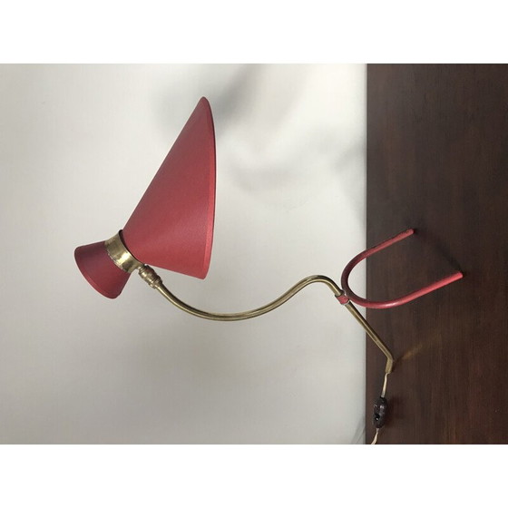 Image 1 of Vintage-Kokottenlampe mit Stativ aus Metall und Messing, 1960