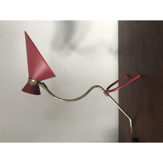 Image 1 of Vintage-Kokottenlampe mit Stativ aus Metall und Messing, 1960