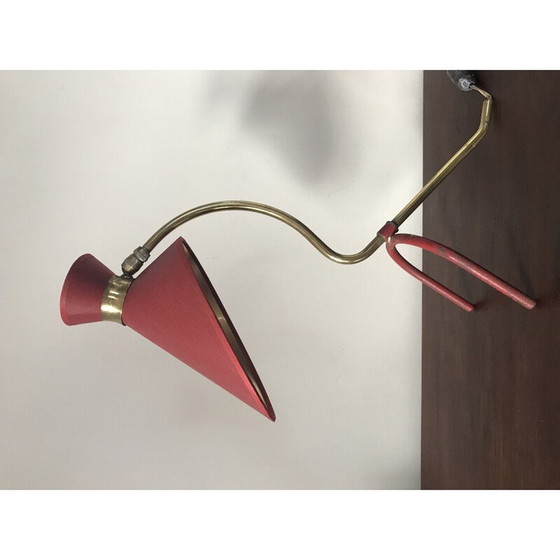 Image 1 of Vintage-Kokottenlampe mit Stativ aus Metall und Messing, 1960