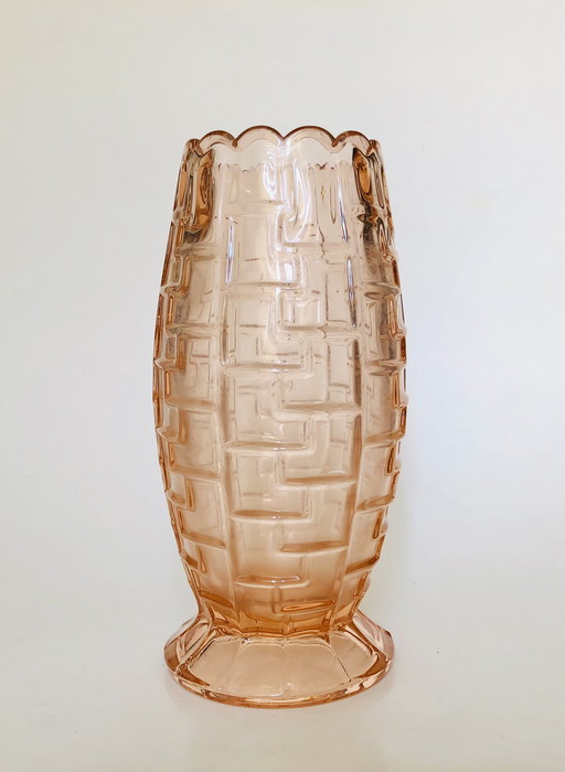 Art Deco Vase Pressglas