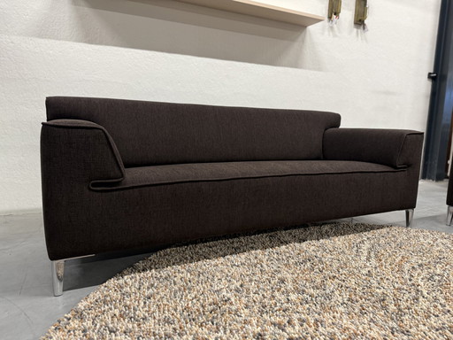 2 Pode Edit Sofa Set 3 & 2.5 Sitzer Braun Evla Stoff