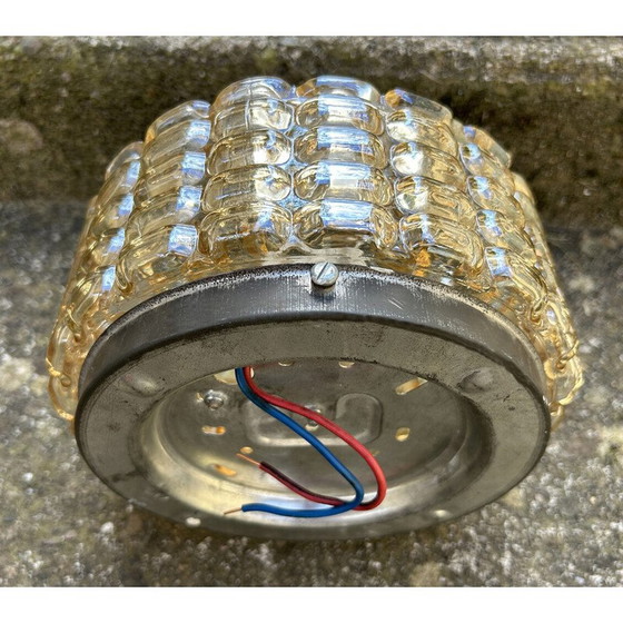 Image 1 of Vintage Space Age runde Glaswandleuchte von Alois Gangknofner für Erco Leuchten, Deutschland 1960