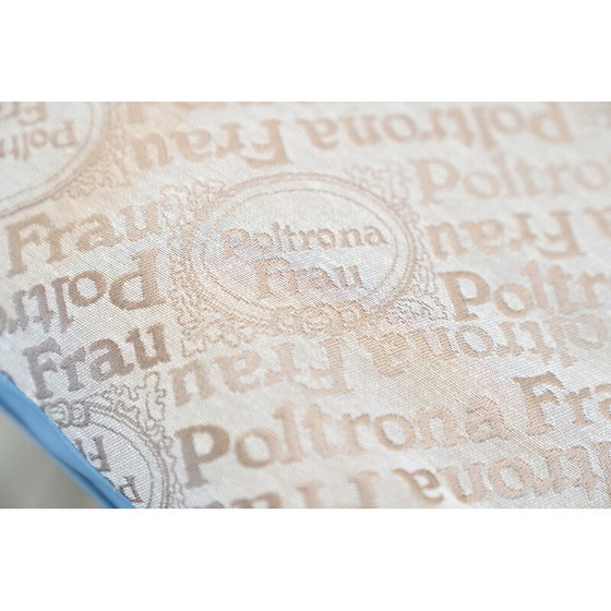 Image 1 of Vintage Serenade Ecksofa in hellblauem Leder und Gänsedaunen von Tito Agnoli für Frau, Italien 1980