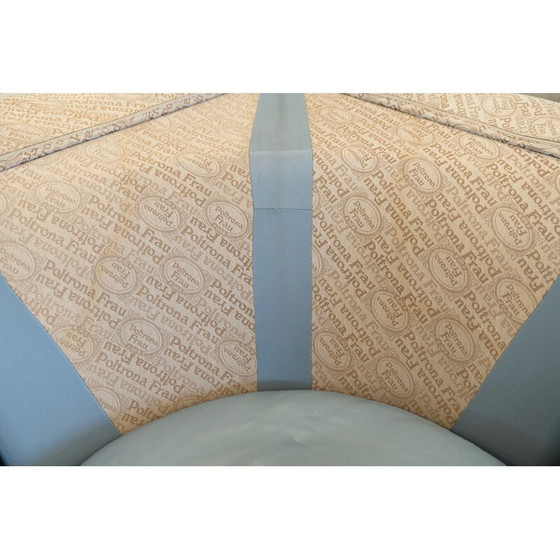 Image 1 of Vintage Serenade Ecksofa in hellblauem Leder und Gänsedaunen von Tito Agnoli für Frau, Italien 1980