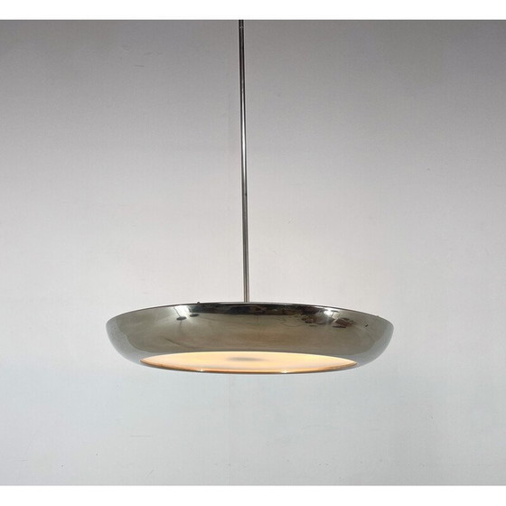 Image 1 of Verchromte Pendelleuchte von Josef Hůrka für Napako, Tschechoslowakei 1930