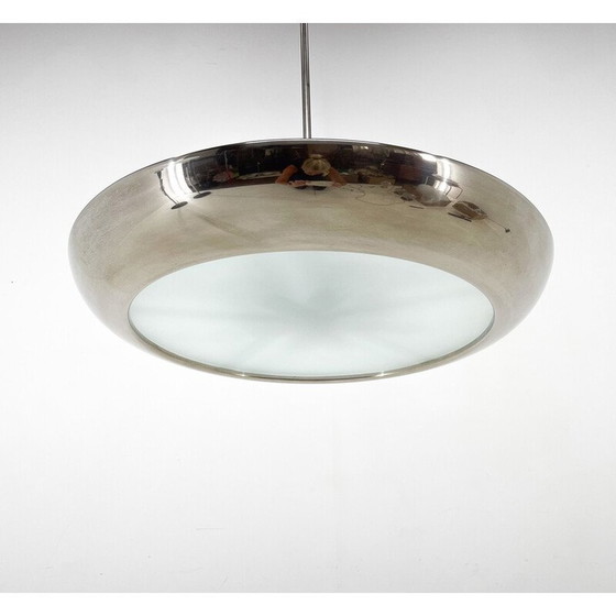 Image 1 of Verchromte Pendelleuchte von Josef Hůrka für Napako, Tschechoslowakei 1930