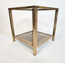 Belgo Chrom - De Wulf - Beistelltisch - Hollywood Regency Stil - 70S