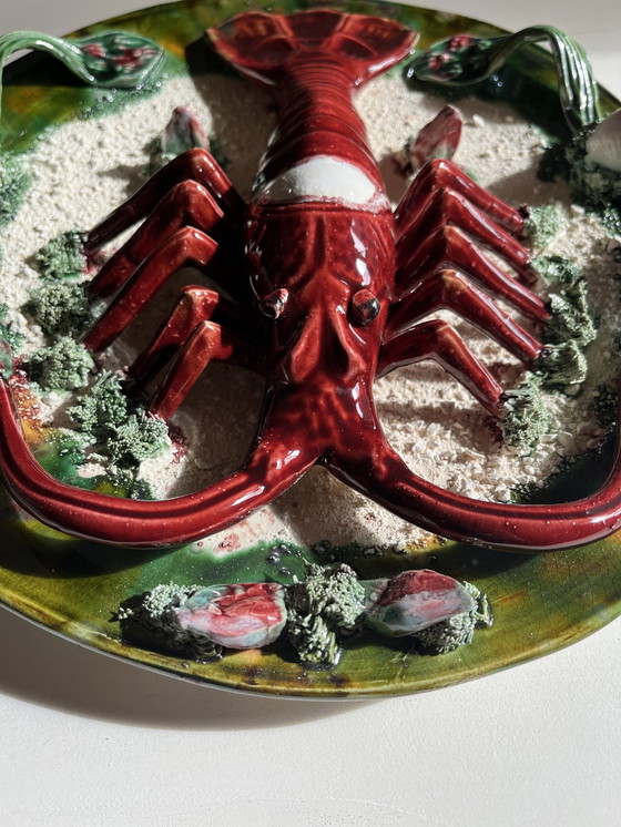 Image 1 of Große dekorative Schale aus Steingut von J. Caldas da Rainha