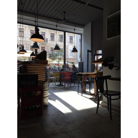 Image 1 of Vintage industrielle Fabrik OPR-2 Lampe in schwarzem Eisen 1960s