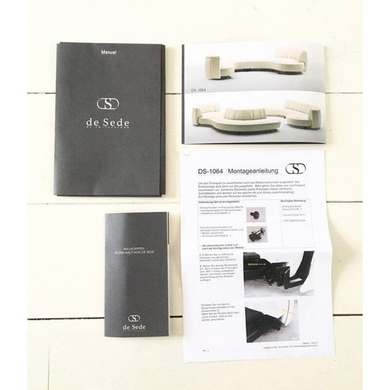 Image 1 of Vintage DeSede Leder Landscaped Sofa Modell DS-106