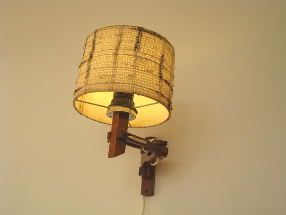 Image 1 of Vintage 60s Teak Wandlampe / Stehlampe