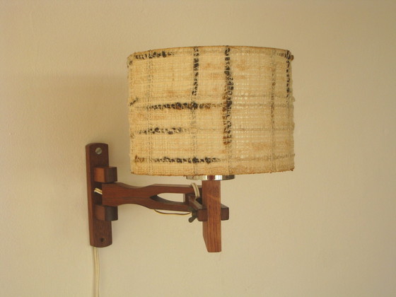 Image 1 of Vintage 60s Teak Wandlampe / Stehlampe