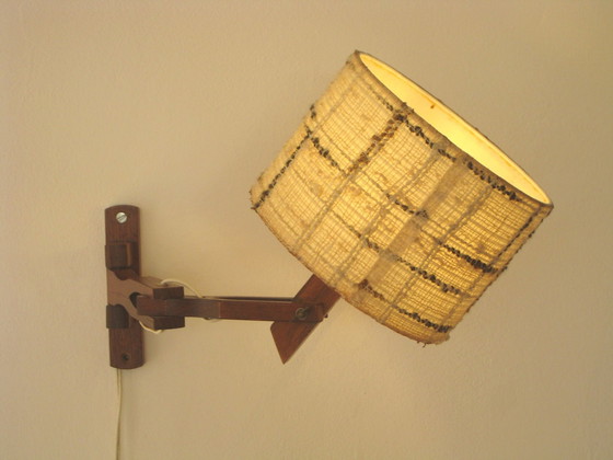 Image 1 of Vintage 60s Teak Wandlampe / Stehlampe