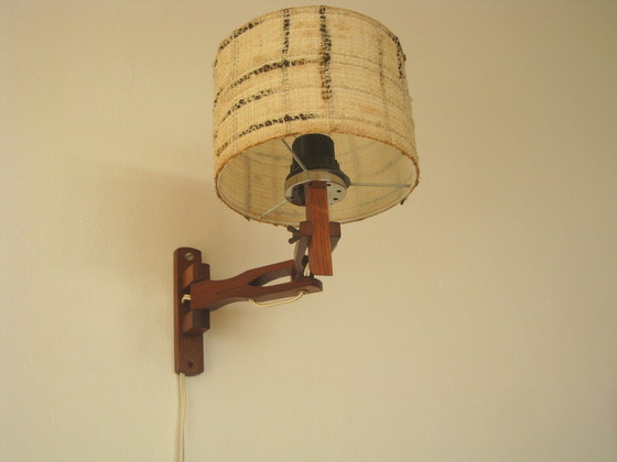 Image 1 of Vintage 60s Teak Wandlampe / Stehlampe