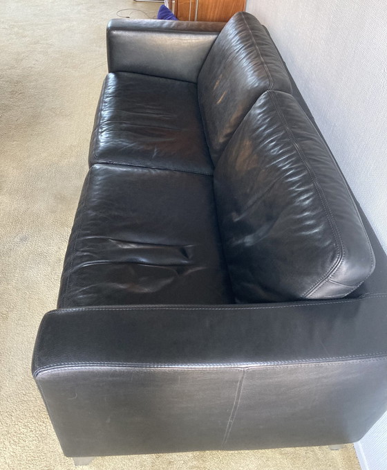 Image 1 of Machalke 3-Sitzer Sofa Zwaert Leder Manolito