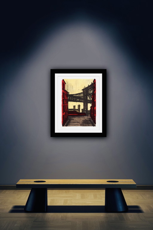 Bernard Buffet, "New York, 1965" Eröffnungswerbung! Farblithographie.