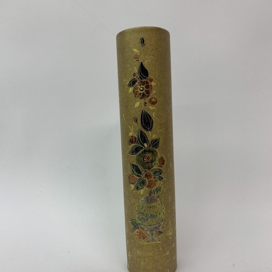 Image 1 of Goldfarbene Vase von Bjørn Wiinblad für Rosenthal, 1970er Jahre