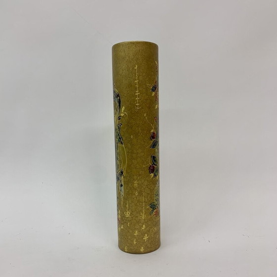 Image 1 of Goldfarbene Vase von Bjørn Wiinblad für Rosenthal, 1970er Jahre