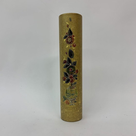 Image 1 of Goldfarbene Vase von Bjørn Wiinblad für Rosenthal, 1970er Jahre