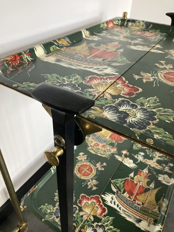 Image 1 of Vintage Bremshey Gerlinol Bar Wagen 50S Fornasetti Galbiati Versace Mcm