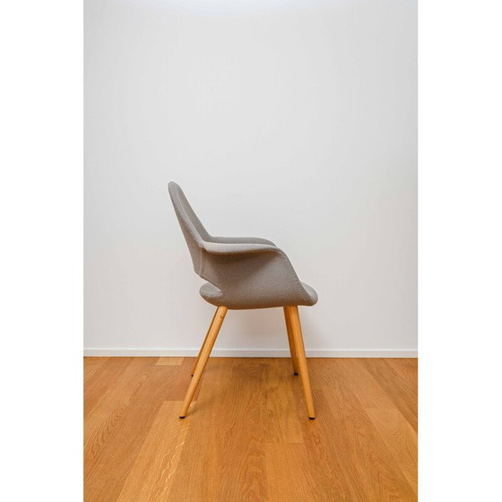 Image 1 of 6 Stühle aus Eiche und grauem Hallingdal-Stoff von Charles Eames und Eero Saarinen für Vitra, 1940er Jahre