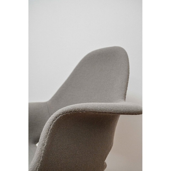 Image 1 of 6 Stühle aus Eiche und grauem Hallingdal-Stoff von Charles Eames und Eero Saarinen für Vitra, 1940er Jahre