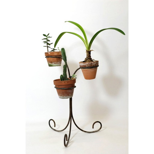 Vintage-Blumenkasten aus Metall mit 3 Ebenen