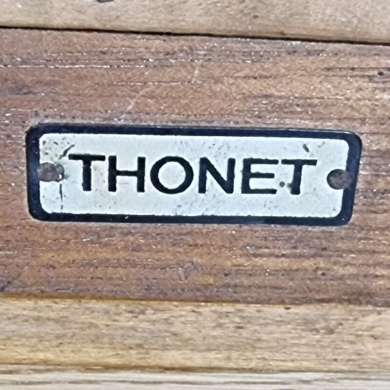 Image 1 of Vintage Thonet Spieltisch aus Bergahorn, Amaranth und Holzfurnier, 1950er Jahre